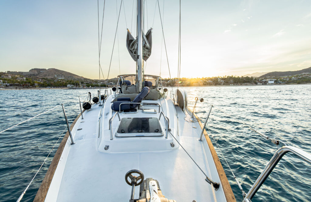 Sailboat in Cabo San Lucas Bay.