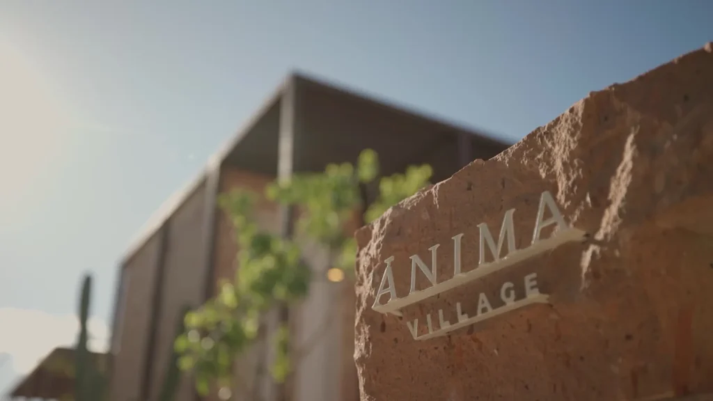 Ánima Village entrance sign in Cabo del Sol