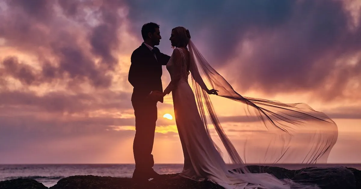 Los Cabos beach wedding golden hour