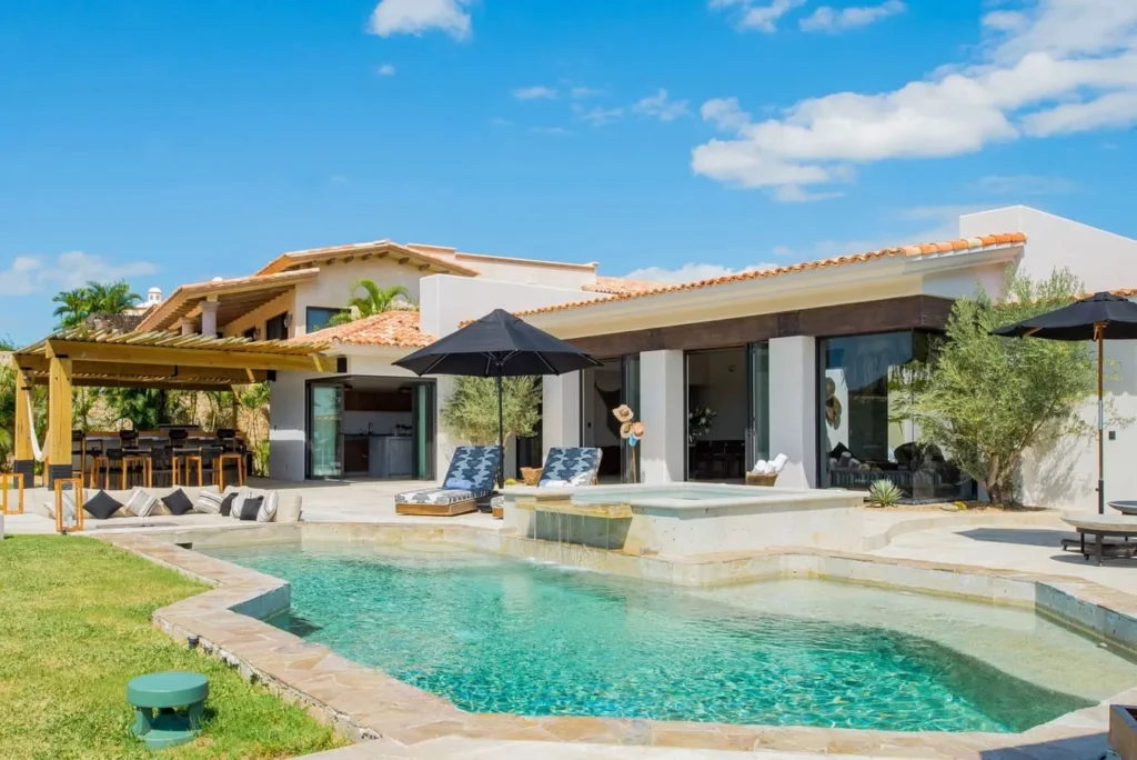 Private pool and outdoor terrace at Villa Naah Payil in Cabo del Sol