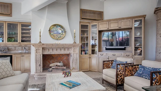 casa gloria los cabos living room fireplace casa gloria los cabos living room fireplace